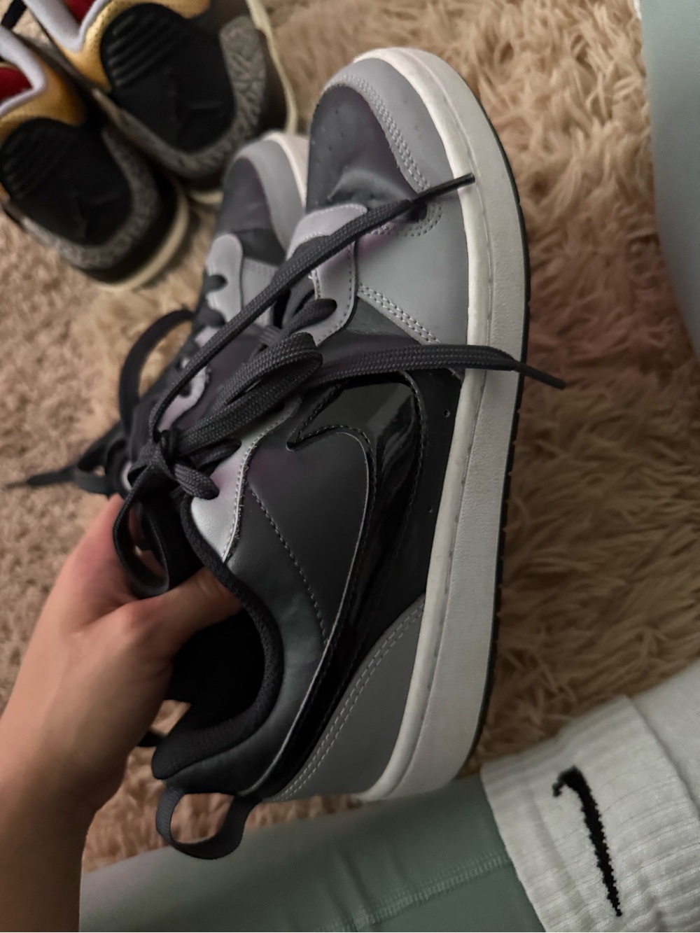Nike Low-Top Sneakers in Black and Gray